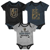 Newborn & Infant Vegas Golden Knights Legend Three-Piece Bodysuit Set