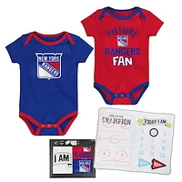 Newborn & Infant New York Rangers #1 Draft Pick 2 Pack Creeper Blanket Set