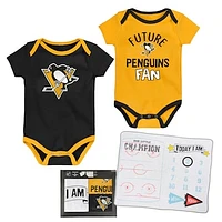 Newborn & Infant Pittsburgh Penguins #1 Draft Pick 2 Pack Creeper Blanket Set