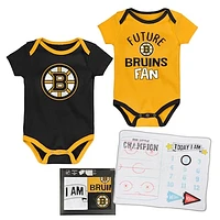 Newborn & Infant Boston Bruins #1 Draft Pick 2 Pack Creeper Blanket Set