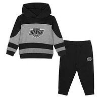 Toddler Black/Silver Los Angeles Kings Puck Hero Fleece Hoodie and Sweatpants Set