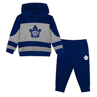 Toddler Blue/Heather Gray Toronto Maple Leafs Puck Hero Fleece Hoodie and Sweatpants Set