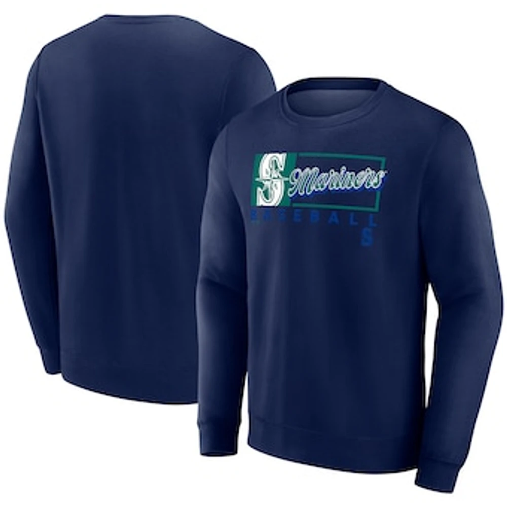 Men's Profile Navy Seattle Mariners Big & Tall Pullover Sweatshirt