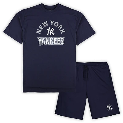 Men's Profile New York Yankees Big & Tall T-Shirt Shorts Combo Set