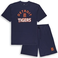 Men's Profile Detroit Tigers Big & Tall T-Shirt Shorts Combo Set