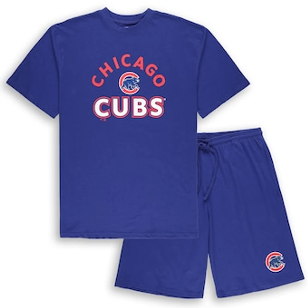 Men's Profile Chicago Cubs Big & Tall T-Shirt Shorts Combo Set