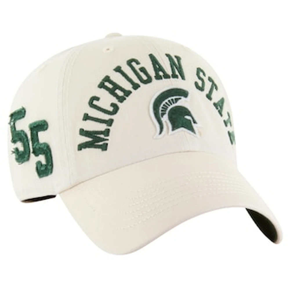 Men's '47 Khaki Michigan State Spartans Clubhouse Faber Clean Up Adjustable Hat