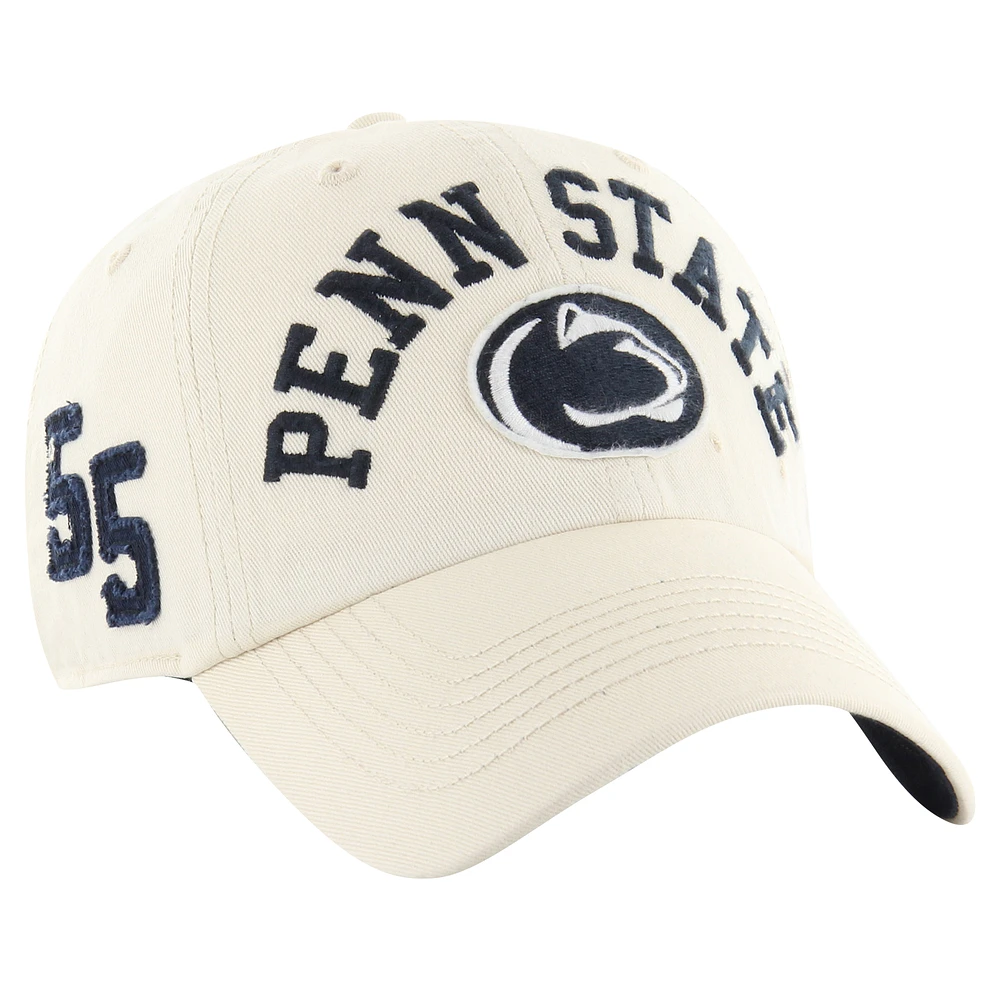 Men's '47 Khaki Penn State Nittany Lions Clubhouse Faber Clean Up Adjustable Hat