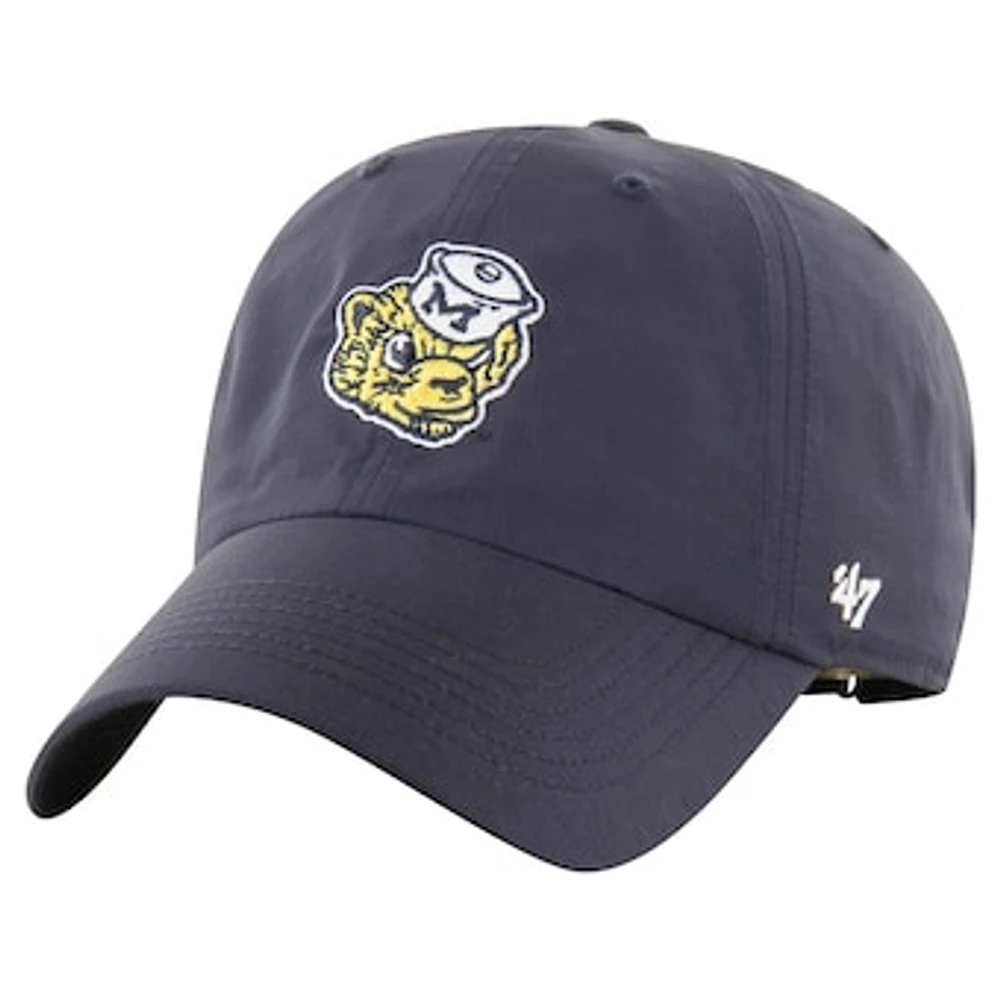 Men's '47 Navy Michigan Wolverines Clean Up brrr° Adjustable Hat