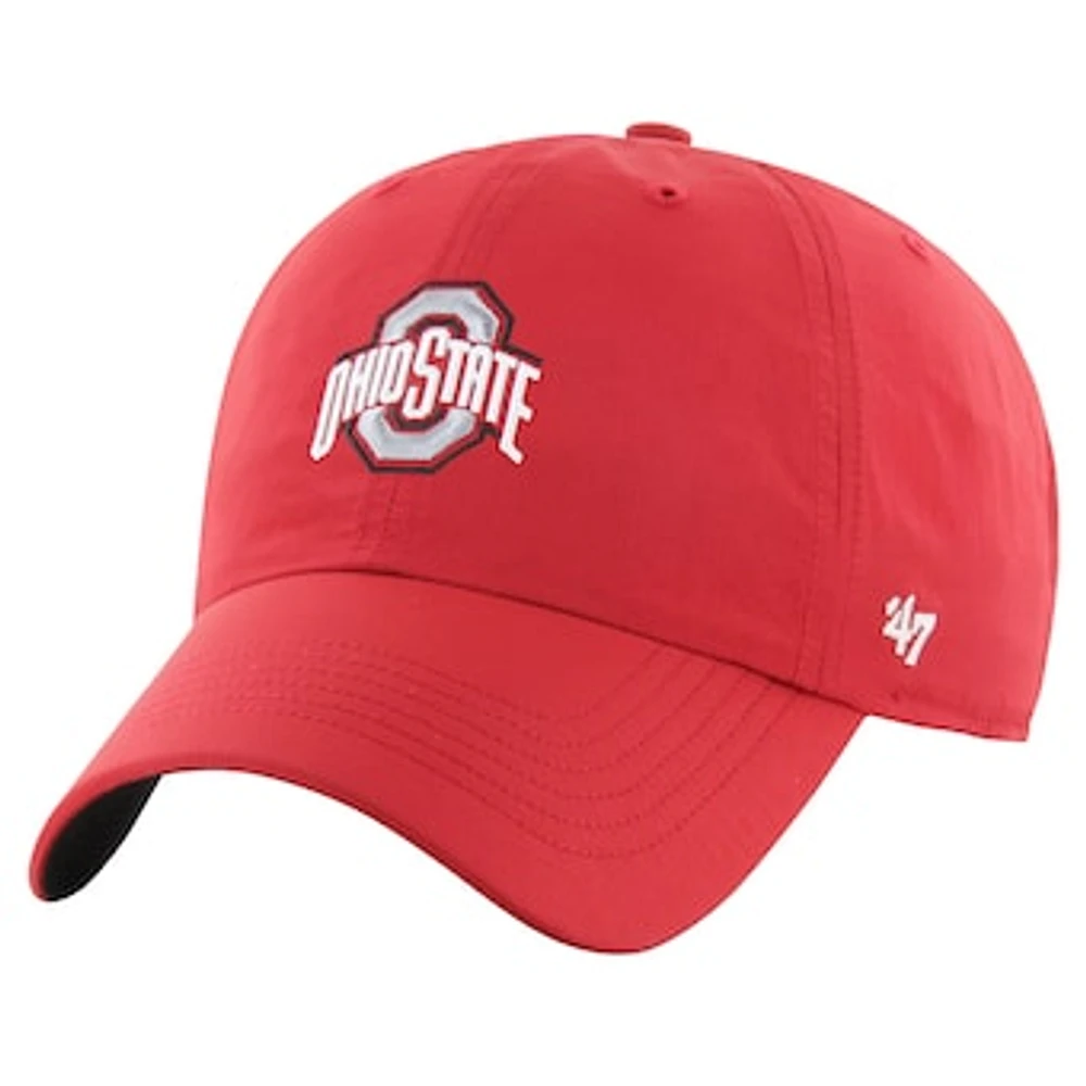 Men's '47 Scarlet Ohio State Buckeyes Clean Up brrr° Adjustable Hat