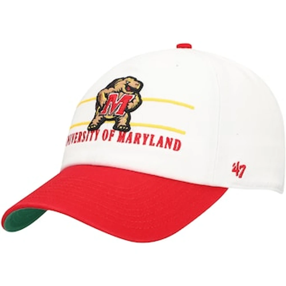 Men's '47 White Maryland Terrapins Gridiron Clean Up Adjustable Hat