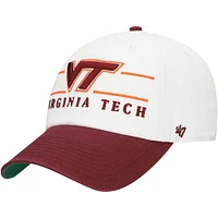 Men's '47 White Virginia Tech Hokies Gridiron Clean Up Adjustable Hat