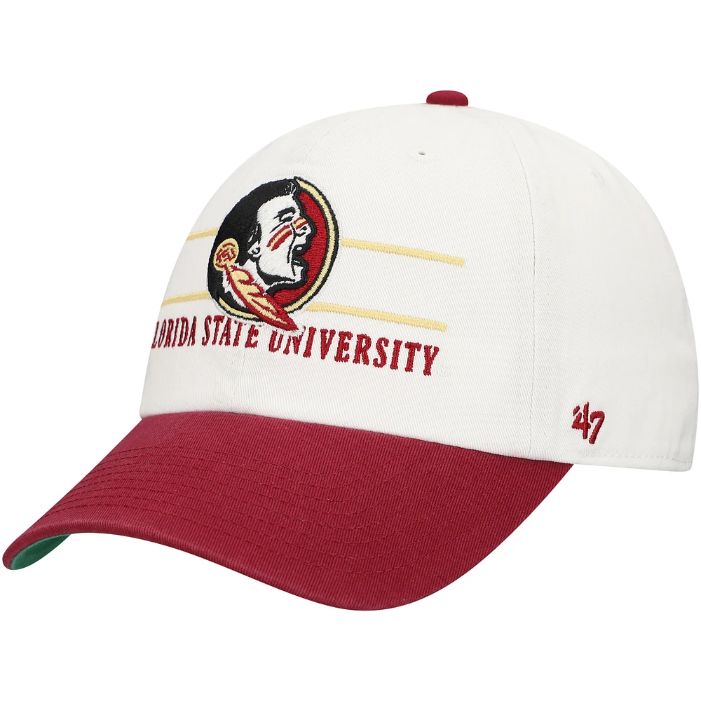 Men's '47 White Florida State Seminoles Gridiron Clean Up Adjustable Hat