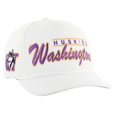 Men's '47 White Washington Huskies Gridiron Double Header Hitch Adjustable Hat