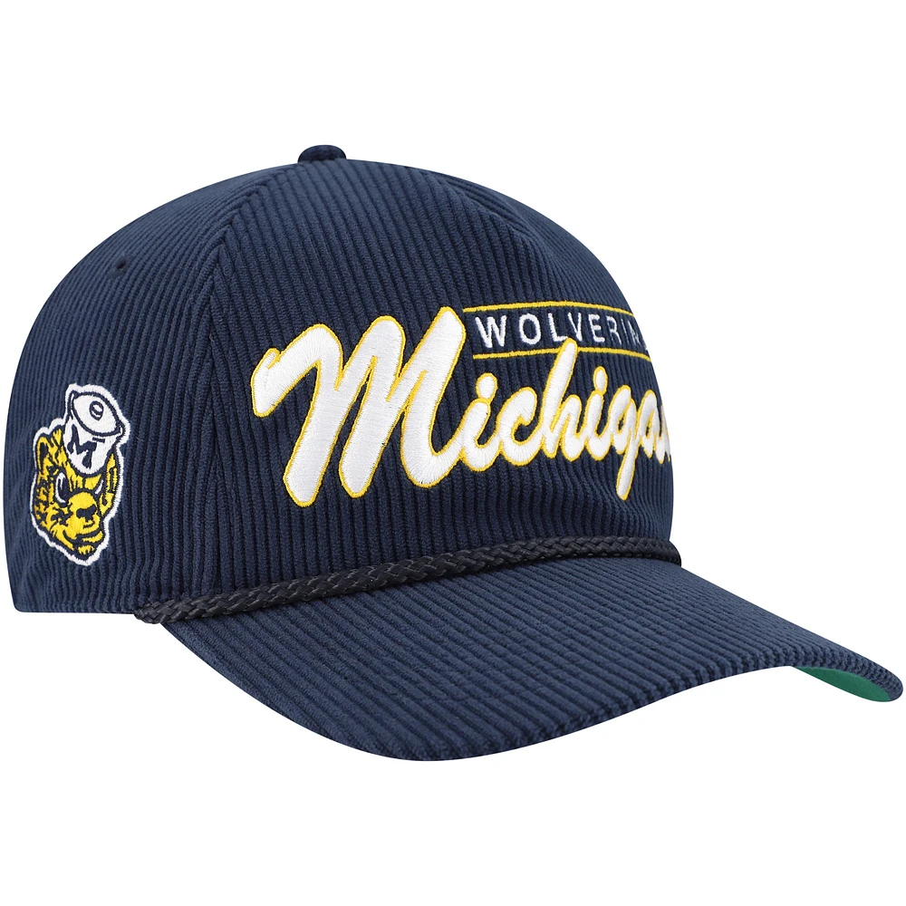 Men's '47 Navy Michigan Wolverines Gridiron Double Header Hitch Adjustable Hat