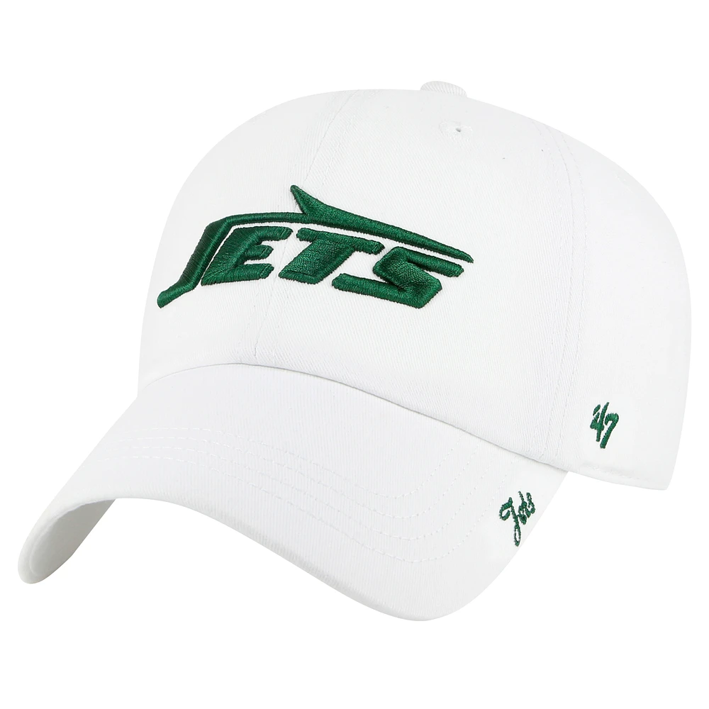 Women's '47 White New York Jets Miata Clean Up Adjustable Hat