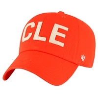 Women's '47 Orange Cleveland Browns Finely Clean Up Adjustable Hat