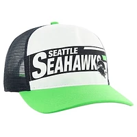 Youth '47  White/Neon Green Seattle Seahawks Trucker Adjustable Hat