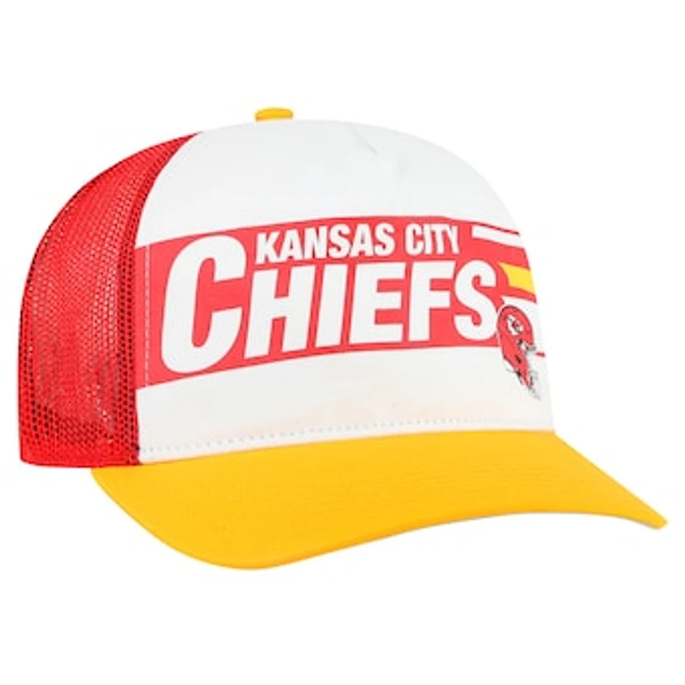 Youth '47  White/Gold Kansas City Chiefs Trucker Adjustable Hat