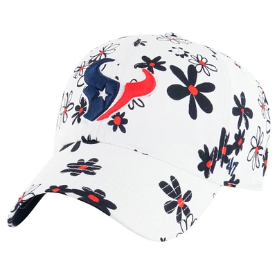 Girls Youth '47 White Houston Texans Daisy Delight Clean Up Adjustable Hat