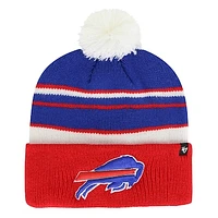 Youth '47 Royal/Red Buffalo Bills Peewee Cuffed Knit Hat with Pom