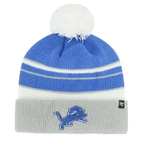 Youth '47 Blue/Gray Detroit Lions Peewee Cuffed Knit Hat with Pom