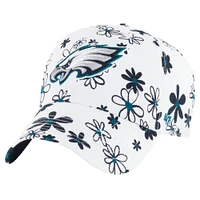 Girls Preschool '47 White Philadelphia Eagles Daisy Delight Clean Up Adjustable Hat