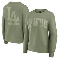 Women's Fanatics Green Los Angeles Dodgers Elements Flow Pullover Sweatshirt