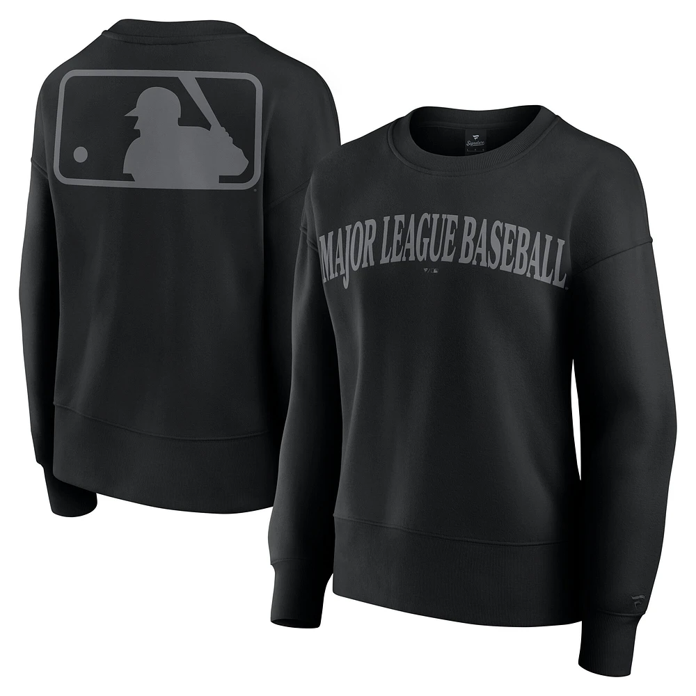 Women's Fanatics Black MLB Elements Flow Pullover Sweatshirt