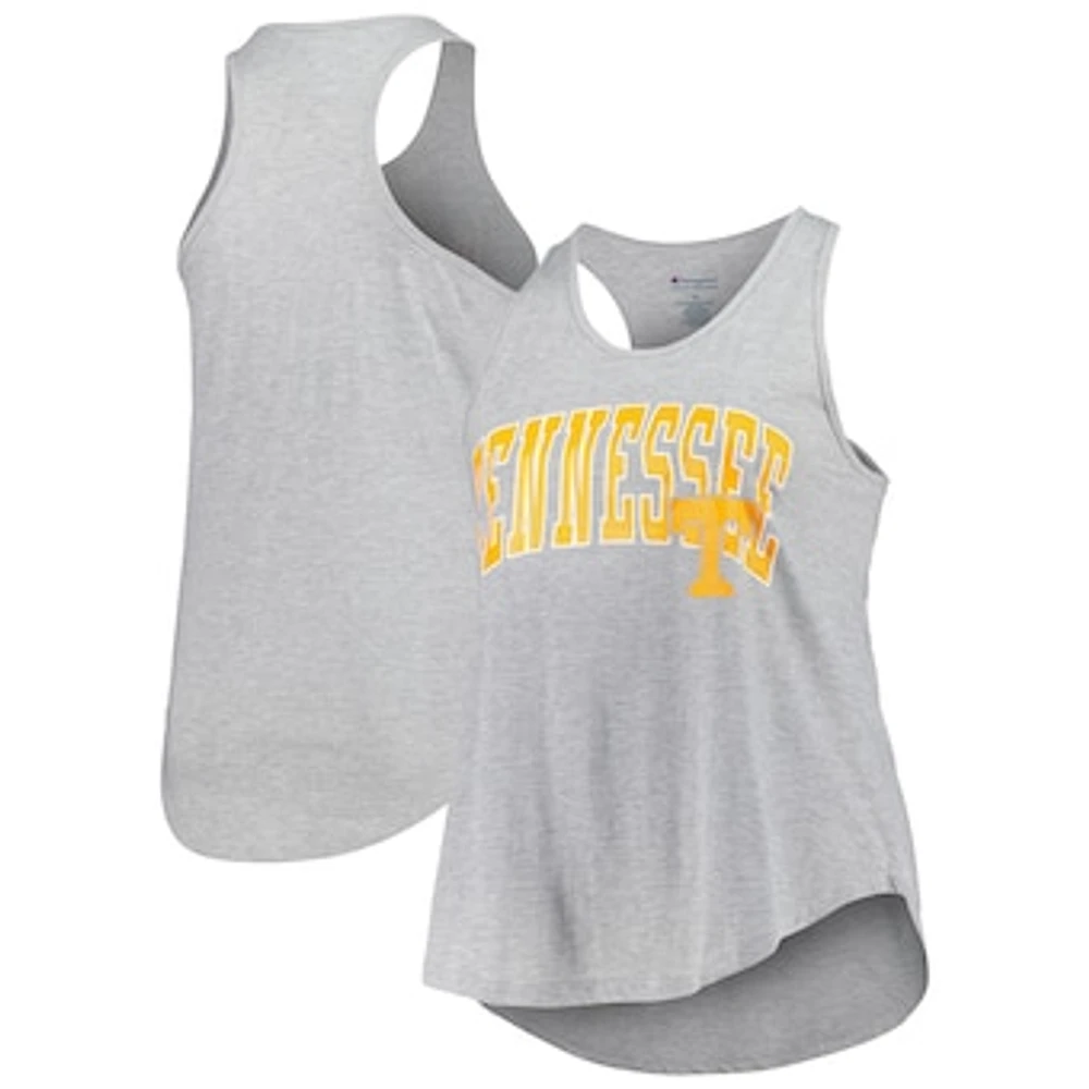 Women's Profile Heather Gray Tennessee Volunteers Arch Logo Racerback Scoop Neck Tank Top