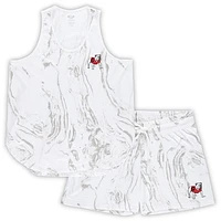 Women's Profile White Georgia Bulldogs Plus Marble Tank and Shorts Set