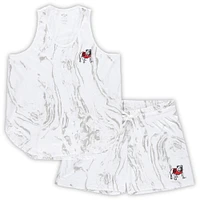 Women's Profile White Georgia Bulldogs Plus Marble Tank and Shorts Set