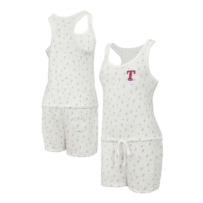 Women's Concepts Sport Cream Texas Rangers Gardner Hacci Knit Romper