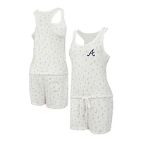 Women's Concepts Sport Cream Atlanta Braves Gardner Hacci Knit Romper