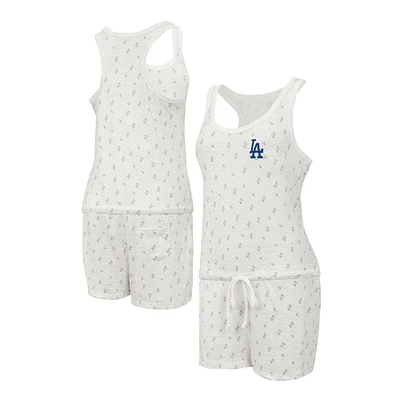 Women's Concepts Sport Cream Los Angeles Dodgers Gardner Hacci Knit Romper