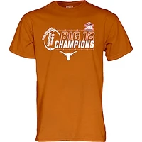 Men's Blue 84 Orange Texas Longhorns 2023 Big 12 Football Conference Champions Locker Room T-Shirt