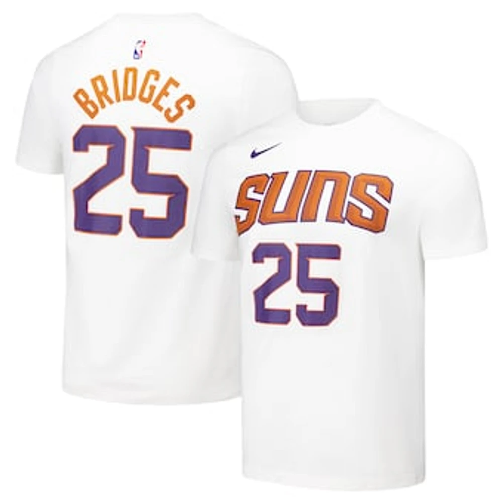 Men's Nike Mikal Bridges White Phoenix Suns Name & Number Performance T-Shirt