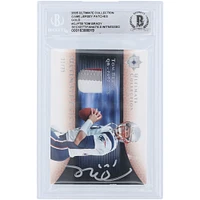 Tom Brady New England Patriots Autographed 2005 Upper Deck Ultimate Collection Tri-Color Relic #GJP-TB #11/35 Beckett Fanatics Witnessed Authenticated Card