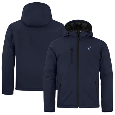 Men's Cutter & Buck  Navy Binghamton Rumble Ponies Clique Equinox Insulated Softshell Full-Zip Jacket