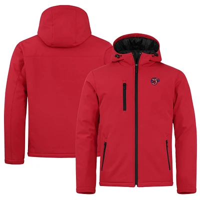 Men's Cutter & Buck  Red Jacksonville Jumbo Shrimp Clique Equinox Insulated Softshell Full-Zip Jacket