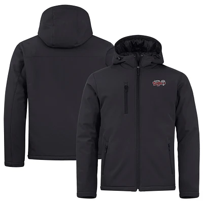Men's Cutter & Buck  Black Lansing Lugnuts Clique Equinox Insulated Softshell Full-Zip Jacket