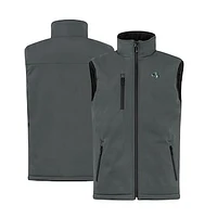 Men's Cutter & Buck  Steel Gwinnett Stripers Clique Equinox Insulated Softshell Vest