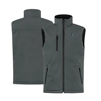 Men's Cutter & Buck  Steel Gwinnett Stripers Clique Equinox Insulated Softshell Vest