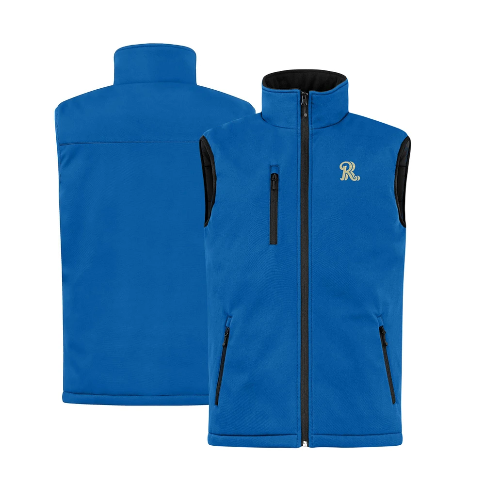 Men's Cutter & Buck Royal Frisco RoughRiders Clique Equinox Insulated Softshell Vest