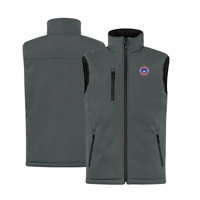 Men's Cutter & Buck  Steel South Bend Cubs Clique Equinox Insulated Softshell Vest
