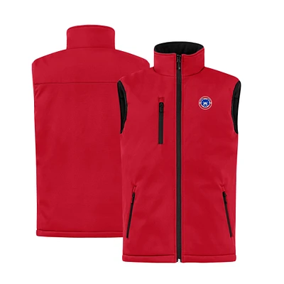 Men's Cutter & Buck  Red South Bend Cubs Clique Equinox Insulated Softshell Vest