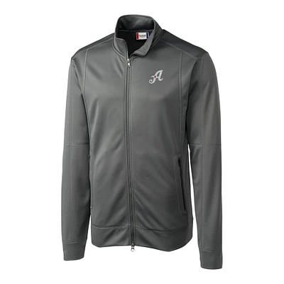 Men's Cutter & Buck  Gray Reno Aces Clique Helsa Performance Full-Zip Knit Jacket