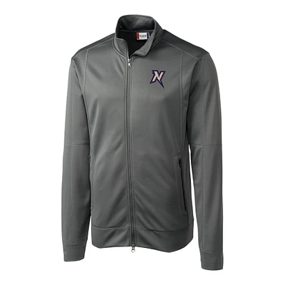 Men's Cutter & Buck  Gray Northwest Arkansas Naturals Clique Helsa Performance Full-Zip Knit Jacket