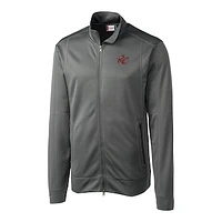 Men's Cutter & Buck  Gray Sacramento River Cats Clique Helsa Performance Full-Zip Knit Jacket