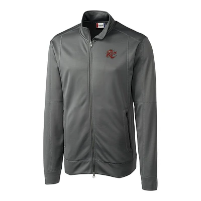 Men's Cutter & Buck  Gray Sacramento River Cats Clique Helsa Performance Full-Zip Knit Jacket